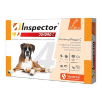 Инспектор Quadro С Таблетки для собак капли 25-40 кг ...