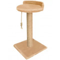 №1 Когтеточка-столбик  с полкой "Зверье мое" джут, крем-брюле 40*40*60...