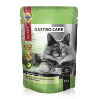 Секрет пауч для кошек "Gastro care"с чувствит.пищевар.кусочки с говядиной в соусе,85 гр ...