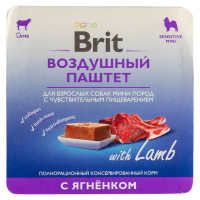 BRIT PREMIUM, Воздушный паштет для собак мини пород с чувствительного пищеварением, Ягнёнок, 100гр