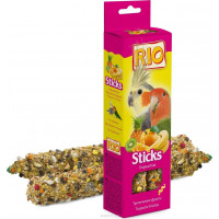 Палочки для средних попугаев "Rio", с тропическими фруктами, 2 х 75 г...