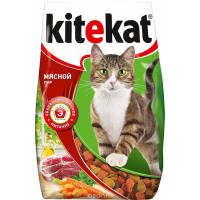 Корм сухой для кошек "Kitekat", мясной пир, 1,9 кг