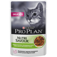 Консервы Pro Plan "Delicate", для кошек с чувствительным пищеварением, с ягненком, 85 г