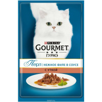 Консервы для кошек Gourmet "Perle", мини-филе с уткой, 85 г