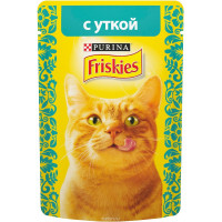 Консервы для кошек "Friskies", с уткой, 85 г