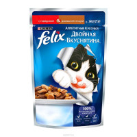 Консервы для кошек Felix "Аппетитные кусочки", с курицей в желе, 85 г