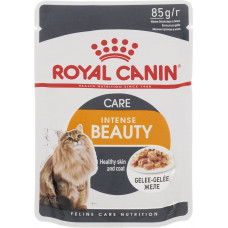 Консервы Royal Canin "Intense Beauty", для поддержания красоты шерсти кошек, мелкие кусочки в желе, 85 г