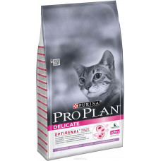 Корм сухой Pro Plan "Delicate" для кошек с чувствительным пищеварением или с особыми предпочтениями, с индейкой, 10 кг