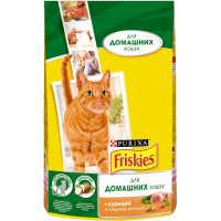 Корм сухой для кошек "Friskies", курица и садовая зелень, 1,5 кг