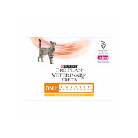 Консервы Purina Pro Plan Veterinary Diets OM для кошек с ожирением, курица, пауч, 85 г, цвет Нет
