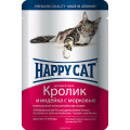 Консервы для кошек "Happy Cat", кролик и индейка с морковью, 100 г...