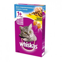 Сухой корм для стерилизованных кошек Whiskas Вкусные подушечки с курицей 350 г