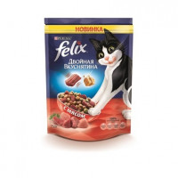 Корм для кошек Felix двойная вкуснятина с мясом