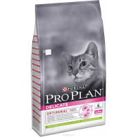 Корм сухой Pro Plan "Delicate", для кошек с чувствительным пищеварением и привередливых в еде, с ягненком, 10 кг