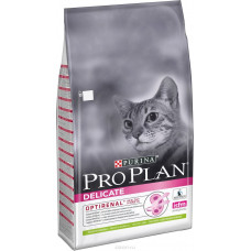 Корм сухой Pro Plan "Delicate", для кошек с чувствительным пищеварением и привередливых в еде, с ягненком, 10 кг
