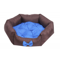 Лежанка для собак Lion Manufactory "Комфорт", цвет: синий, размер S, 53 х 48 х 16 см