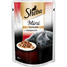 Консервы для кошек Sheba "Mini", с говядиной, 50 г