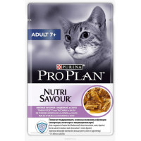 Консервы Pro Plan "Nutri Savour", для кошек старше 7 лет, с индейкой в соусе, 85 г
