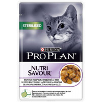 Консервы Pro Plan "Sterilised", для взрослых стерилизованных кошек и кастрированных котов, с индейкой, 85 г...