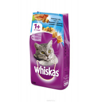 Корм сухой для кошек Whiskas "Вкусные подушечки", с нежным паштетом, с лососем, 1,9 кг