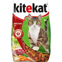 Корм сухой для кошек "Kitekat", мясной пир, 800 г