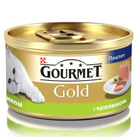 Консервы для кошек Gourmet "Gold", паштет с кроликом, 85 г