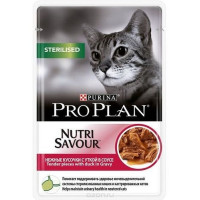 Консервы "Pro Plan", для стерилизованных кошек, с уткой в соусе, 85 г