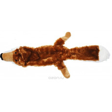 Игрушка для собак Уют "Лиса", с пищалкой, 33 см, цвет светло-коричневый
