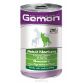 Консервы Gemon "Dog Medium", для собак средних пород, кусочки ягненка с рисом, 1250 г...