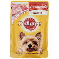 Консервы "Pedigree" для собак мелких пород, паштет с говядиной, 80 г