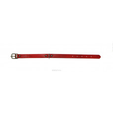 Ошейник Аркон "Стандарт", с тиснением, цвет: красный, ширина 1,6 см, длина 37 см