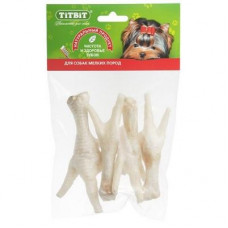 Лакомство для собак TITBIT Лапки куриные - мягкая упаковка, размер Для всех пород