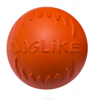 Игрушка для животных Doglike "Мяч", диаметр 8,5 см, цвет оранжевый...