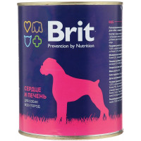 Консервы для собак "Brit", с сердцем и печенью, 850 г