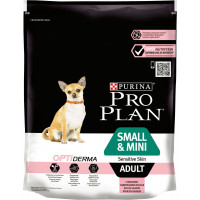 Корм сухой Pro Plan "Optiderma" для собак мелких и карликовых пород с чувствительной кожей, с лососем и рисом, 700 гр