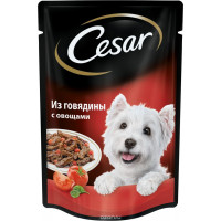Консервы "Cesar", для взрослых собак, с говядиной и овощами, 100 г