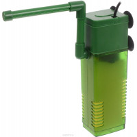 Фильтр для воды Barbus "WP- 330F", аквариумный, с регулятором и флейтой, 600 л/ч, цвет зеленый...