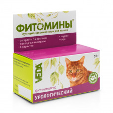  VEDA Фитомины для кошек с урологическим фитокомплексом 50г	
