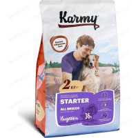 Сухой корм Karmy Starter Dog All Dreeds Индейка для щенков всех пород до 4-х месяцев, беременных и кормящик собак 2кг...