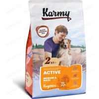 Сухой корм Karmy Active Dog Medium & Maxi Индейка для собак средних и крупных пород c повышенным уровнем физической активности 2кг