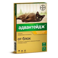 BAYER ADVANTAGE для кошек от блох 40 (до 4кг веса) 1 пипетка
