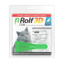 ROLF CLUB 3D R425 Капли от клещей, блох и комаров для кошек более 4кг