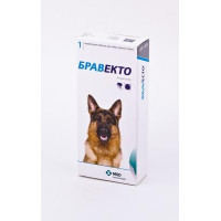 INTERVET Бравекто от блох и клещей для собак 20-40кг, 1таб на 3 мес..х 1000мг