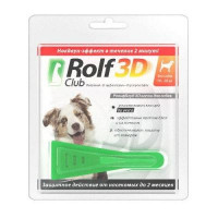 ROLF CLUB 3D R404 Капли от клещей, блох и комаров для собак 10-20кг