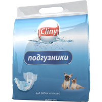Подгузники для домашних животных "Cliny", 10 шт. Размер S