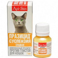 Антигельминтик для кошек АПИ-САН Плюс празицид-суспензия 7мл API-SAN