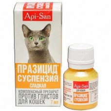 Антигельминтик для кошек АПИ-САН Плюс празицид-суспензия 7мл API-SAN