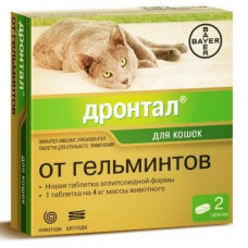 Антигельминтик для кошек BAYER Дронтал таб. 1 шт