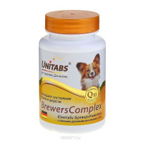 Кормовая добавка для мелких собак Unitabs "Brevers Complex", с пивными дрожжами, 100 шт