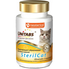 Витамины Unitabs "SterilCat", для кастрированных котов и стерилизованных кошек, 120 таблеток